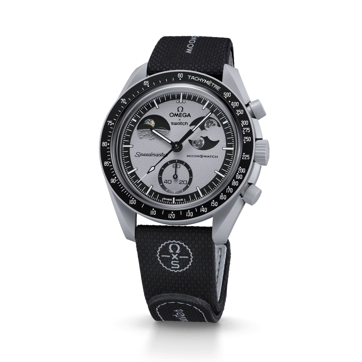MOONSWATCH BLACK/GREY RUBBER