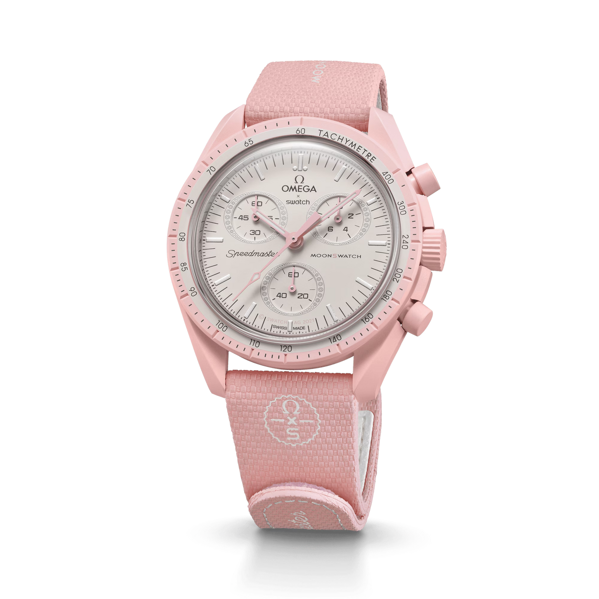MOONSWATCH LIGHT PINK/WHITE RUBBER
