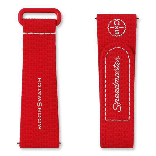 MOONSWATCH RED/WHITE RUBBER