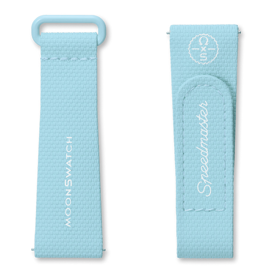 MOONSWATCH LIGHT BLUE/WHITE RUBBER