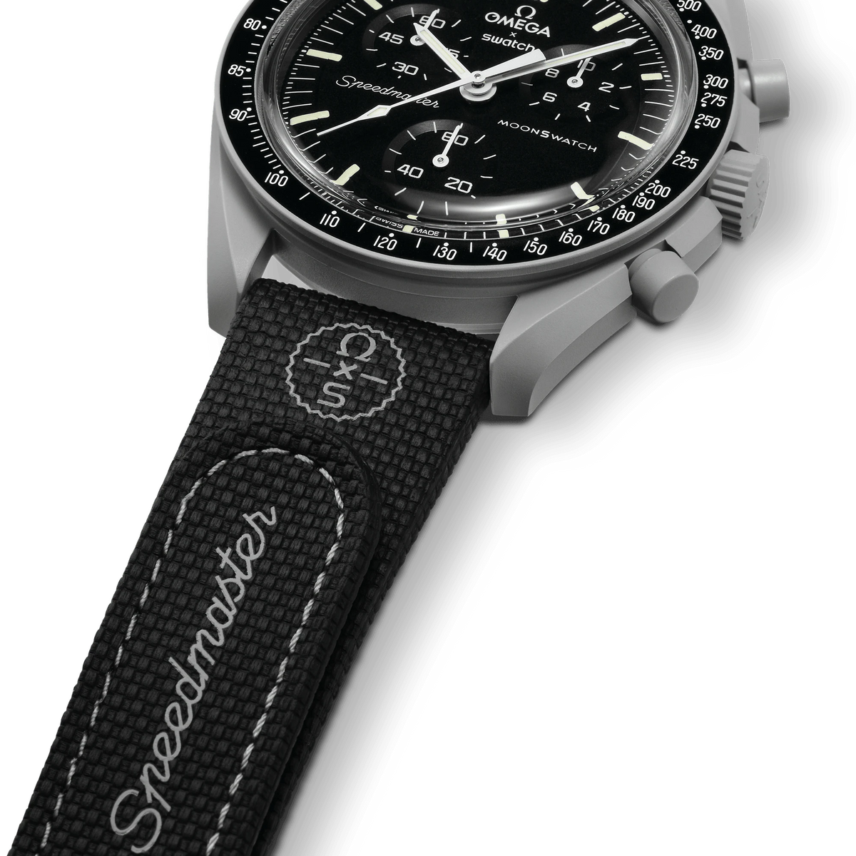 MOONSWATCH BLACK/GREY RUBBER