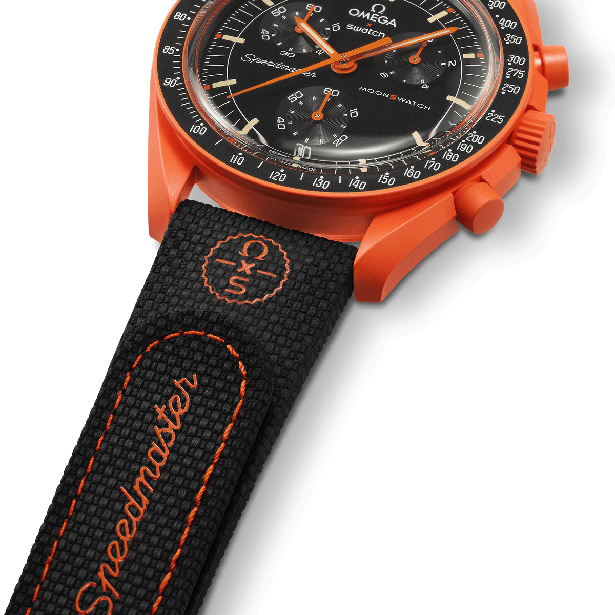 MOONSWATCH BLACK/ORANGE RUBBER