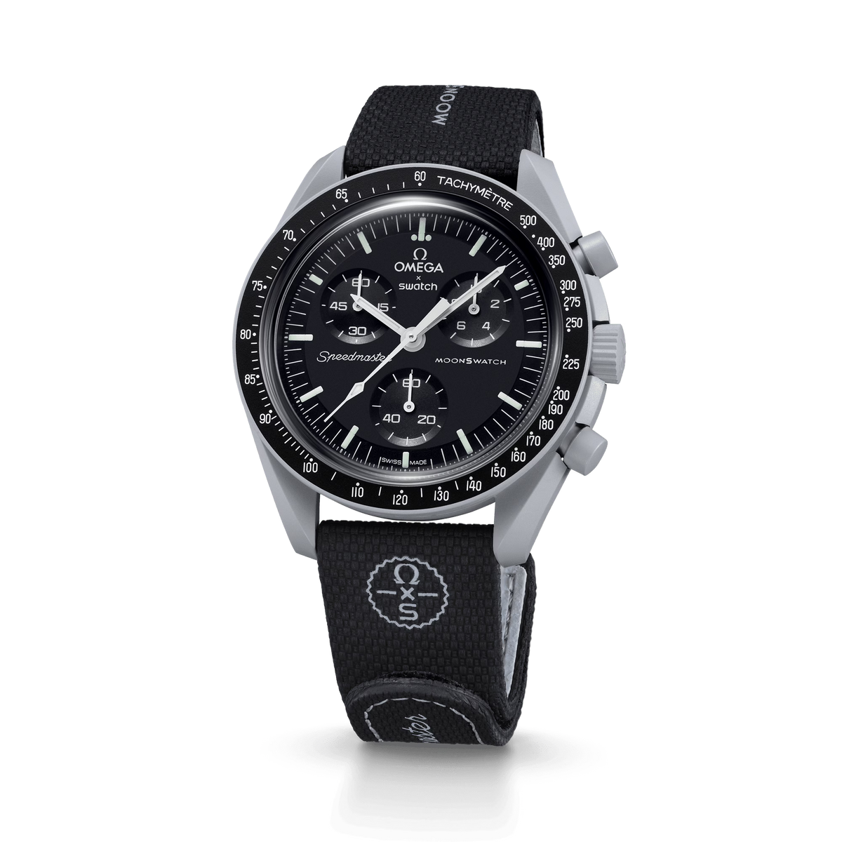 MOONSWATCH BLACK/GREY RUBBER