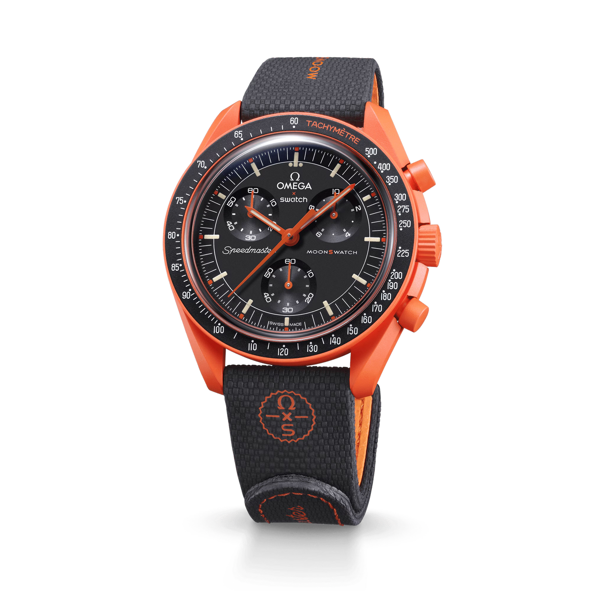 MOONSWATCH BLACK/ORANGE RUBBER