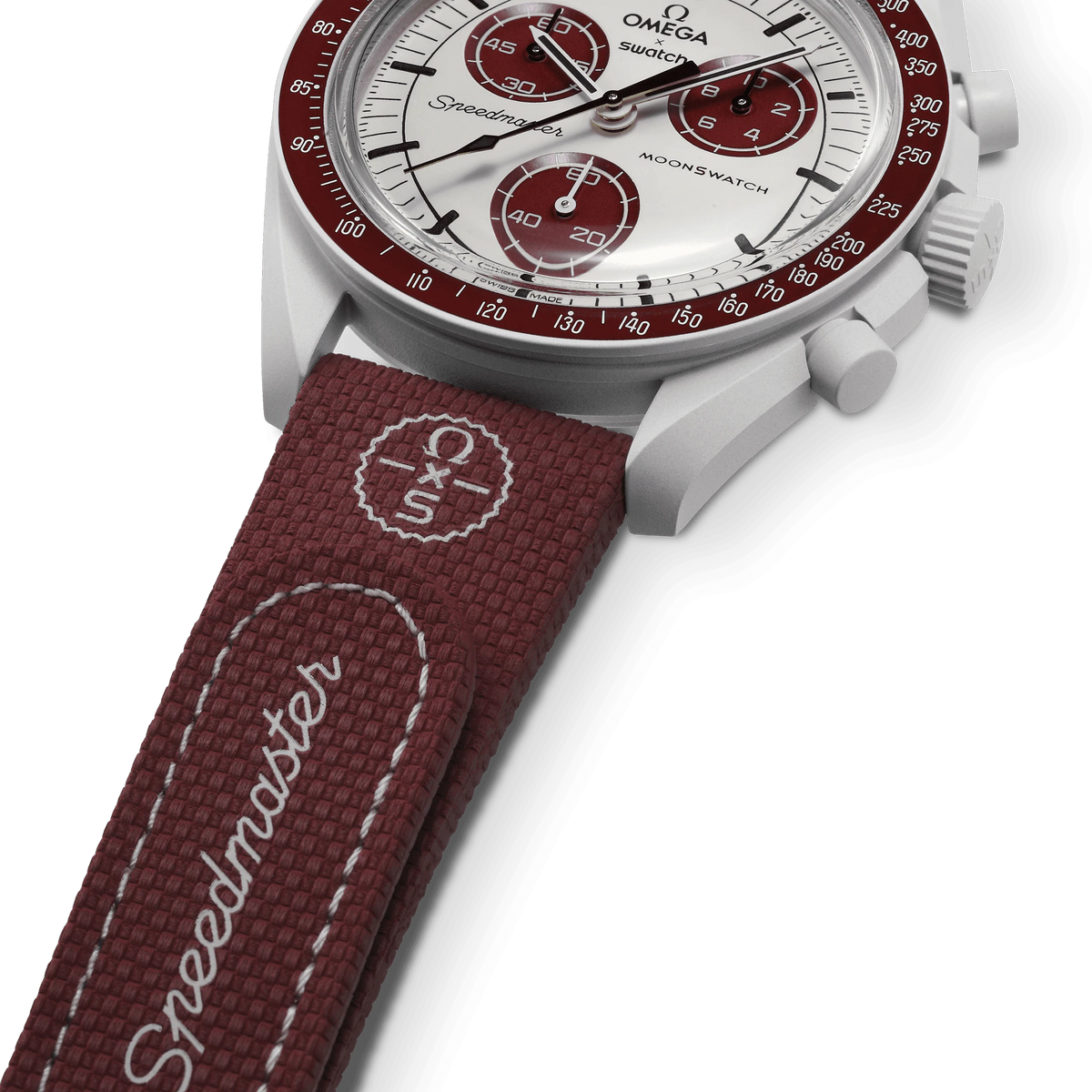 MOONSWATCH BORDEAUX/LIGHT GREY RUBBER