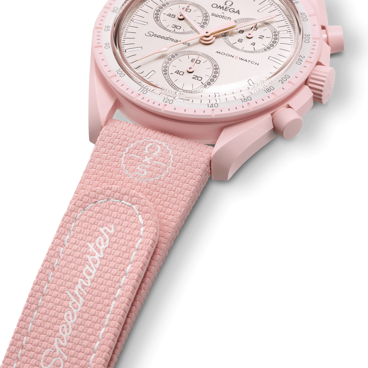 MOONSWATCH LIGHT PINK/WHITE RUBBER