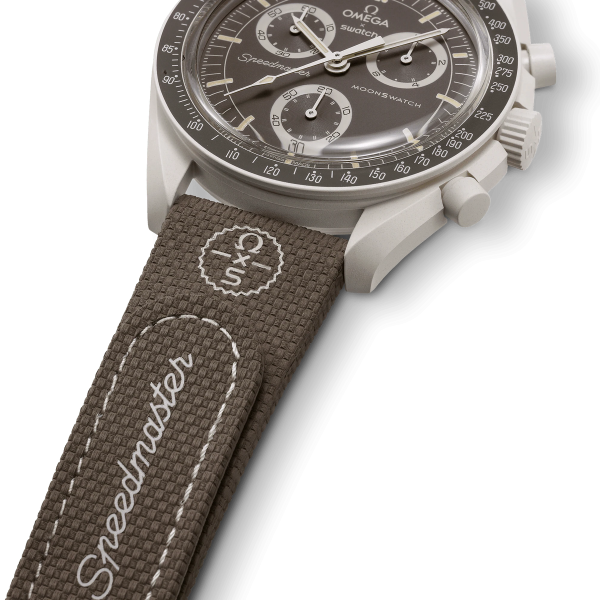 MOONSWATCH DARK BROWN/SAND RUBBER